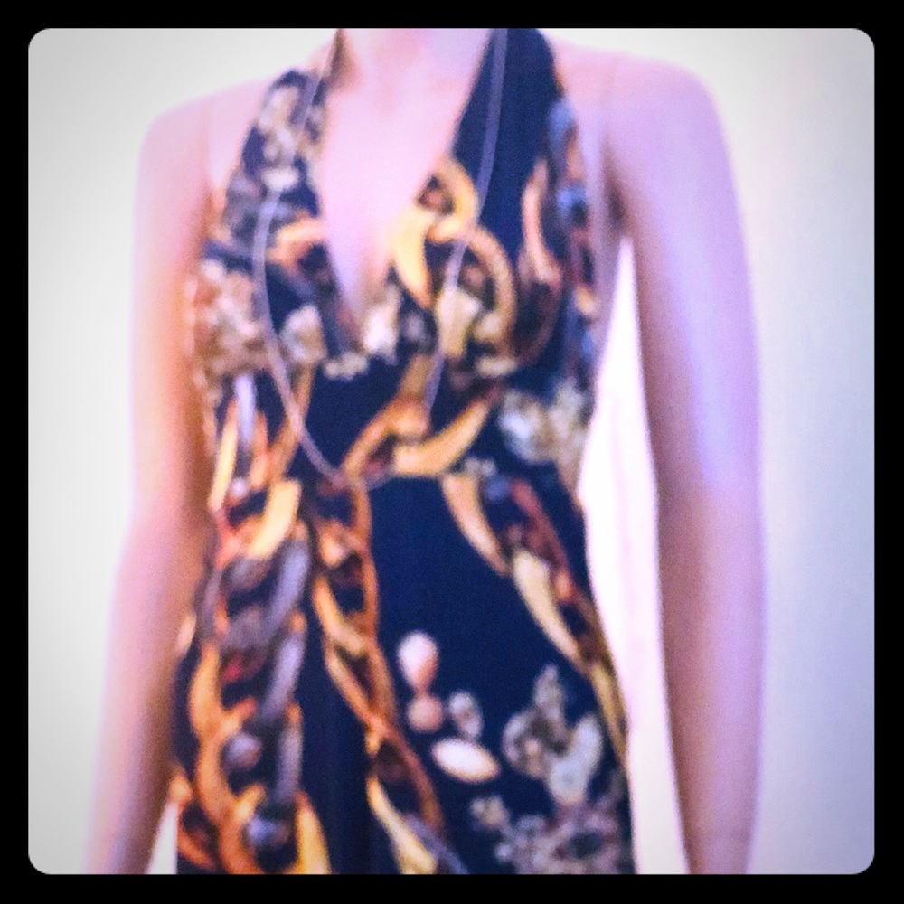 Super Sexy Blue n Yellow Maxi Dress